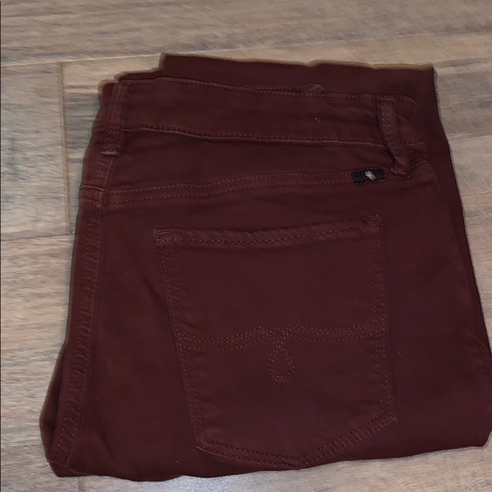 lucky brand maroon jeans